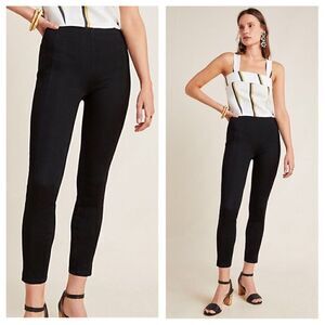PILCRO High-Rise Denim Leggings Black Pull On